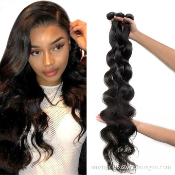 Body Wave Double Weft Human Hair Bundles Cheap Wholesale Brazilian Cuticle Aligned Remy Human Hair Weave Extension Vendor
